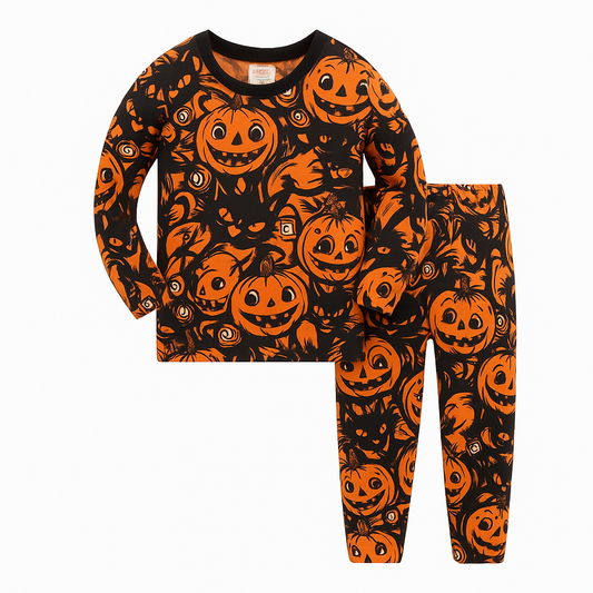 UNISEX dvoudílné dlouhé pyžamo HALLOWEEN