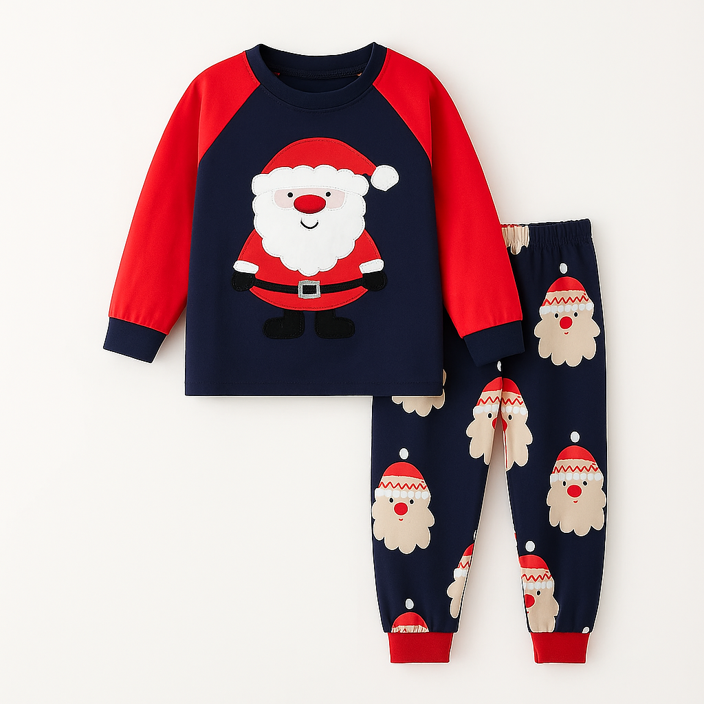 UNISEX dvoudílné dlouhé pyžamo VÁNOCE Santa Claus