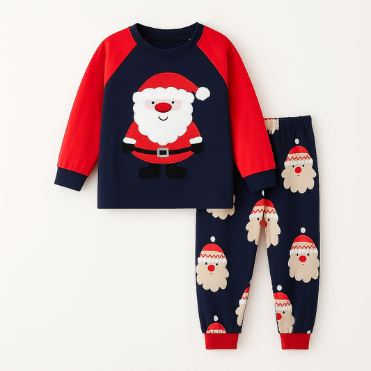 UNISEX dvoudílné dlouhé pyžamo VÁNOCE Santa Claus