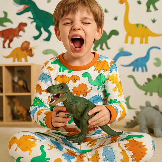 Klučičí dvoudílné dlouhé pyžamo DINOSAURUS 2