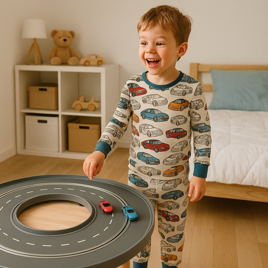 Chlapecké pyžamo AUTA světle šedá