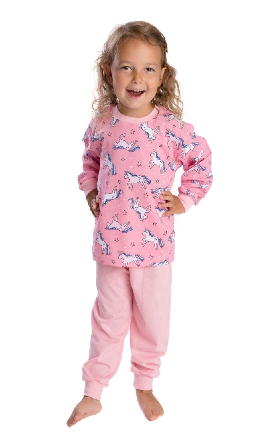 Dívčí pyžamko JEDNOROŽEC top růžové