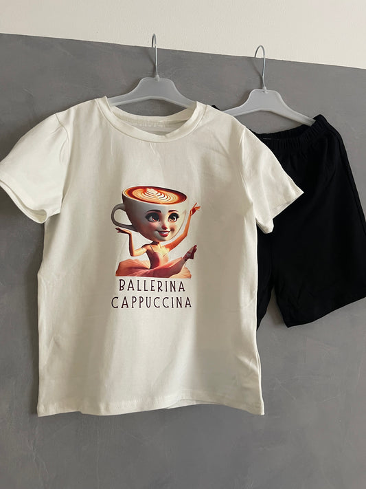 Pyžamo krátký rukáv Ballerina Cappuccina bílá