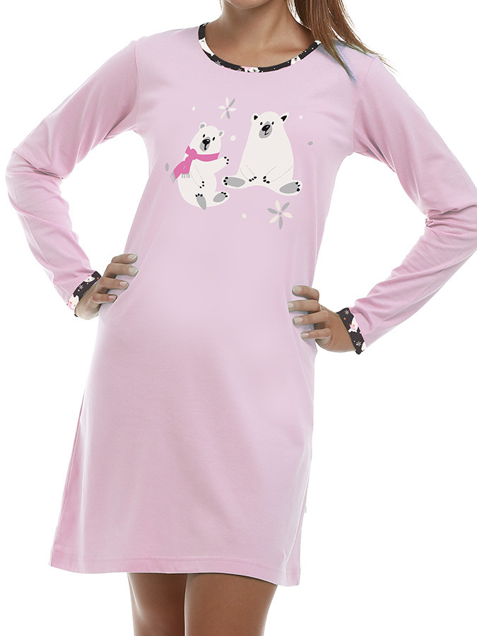 Dívčí košile lední medvěd růžová