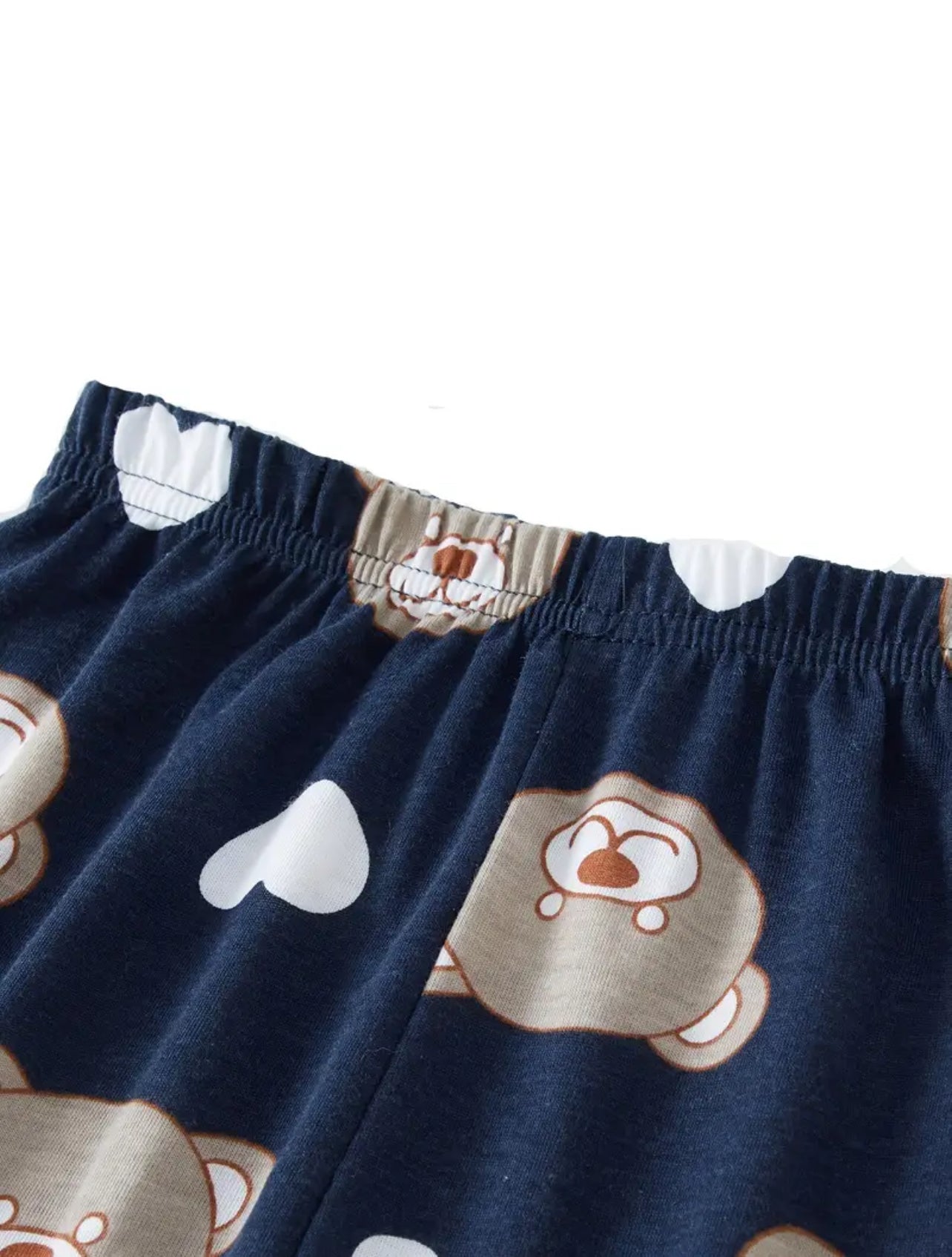 UNISEX dvoudílné dlouhé pyžamo MEDVÍDEK modré