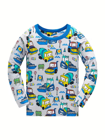 Chlapecké pyžamo STAVBA bagry