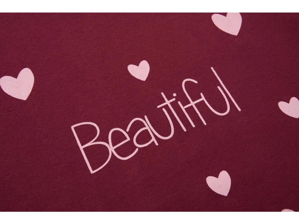 České dámské pyžamo s dlouhým rukávem a SRDÍČKY