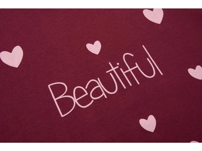 České dámské pyžamo s dlouhým rukávem a SRDÍČKY