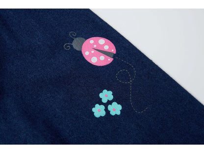 🐞 Dívčí legíny s beruškou – tmavě modré