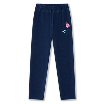 🐞 Dívčí legíny s beruškou – tmavě modré