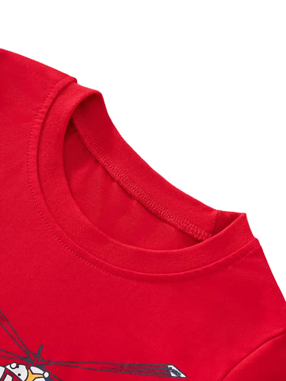 Dětské tričko s krátkým rukávem HASIČ červené