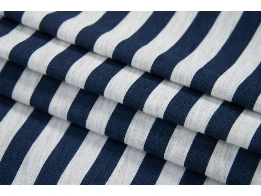 🐧 Dětské pruhované pyžamo s tučňáčkem modrá/zelená