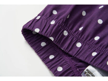 České dámské pyžamo s dlouhým rukávem a puntíky nápis COFFEE TIME