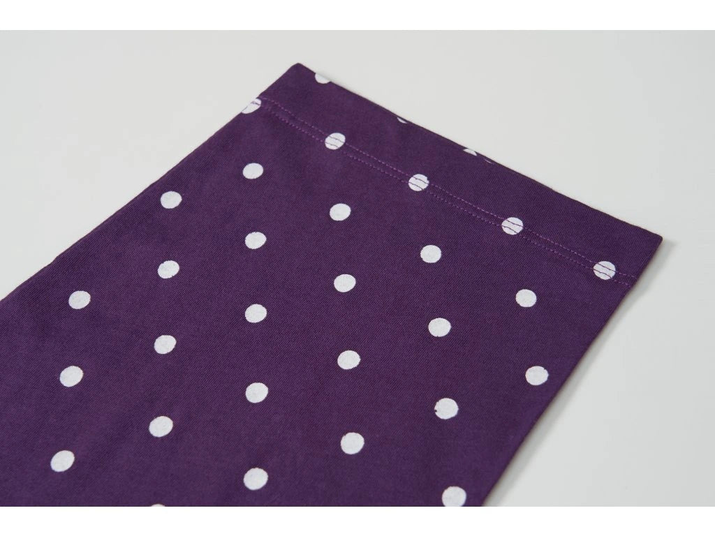 České dámské pyžamo s dlouhým rukávem a puntíky nápis COFFEE TIME