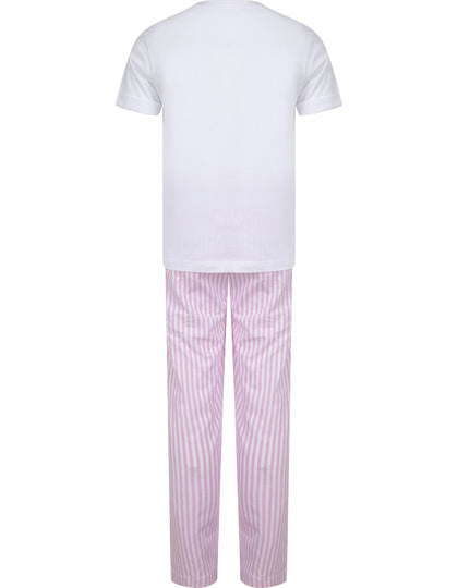 Dívčí pyžamko růžový proužek