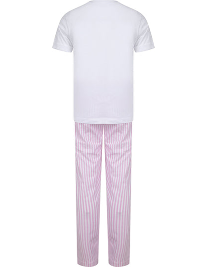 Dívčí pyžamko růžový proužek