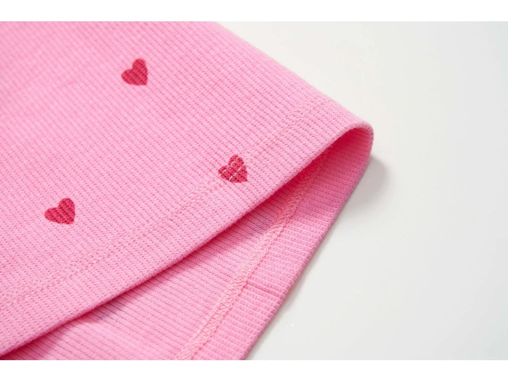 💕 Dívčí šaty se srdíčky – růžové