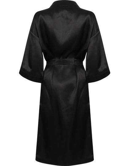 Prémiový saténový župan – kimono styl (3/4 rukávy)