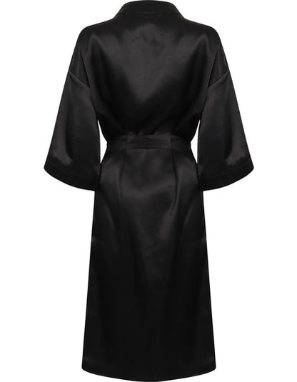 Prémiový saténový župan – kimono styl (3/4 rukávy)