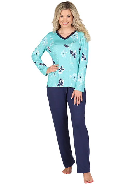 ČESKÉ Dámské pyžamo MADEIRA tyrkysové