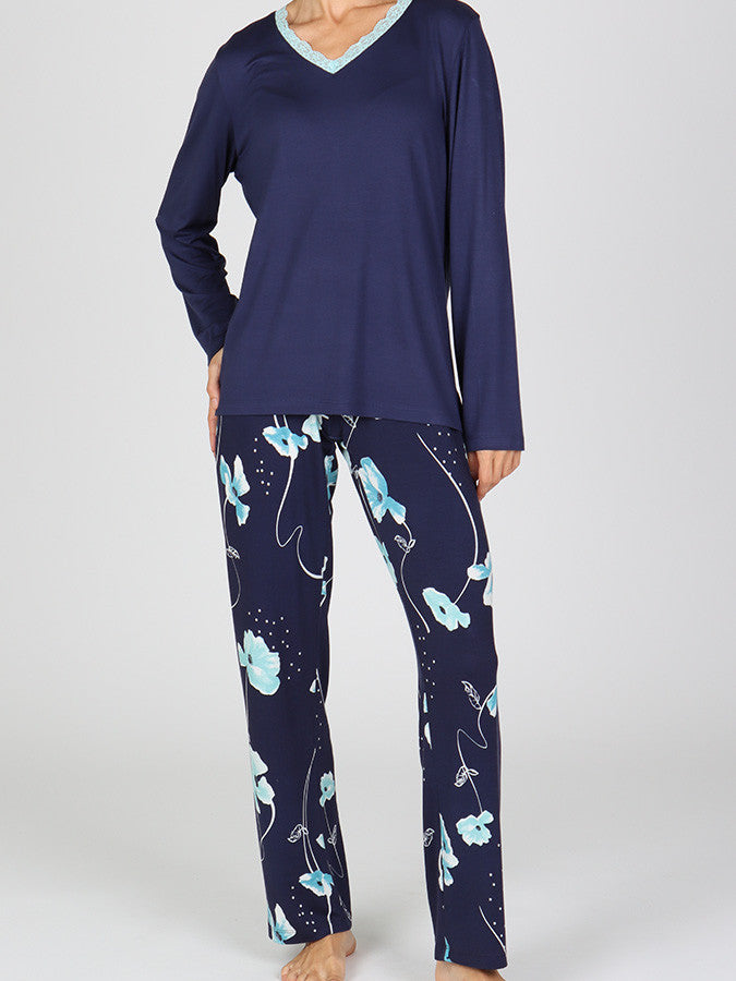 ČESKÉ Dámské pyžamo MADEIRA modré