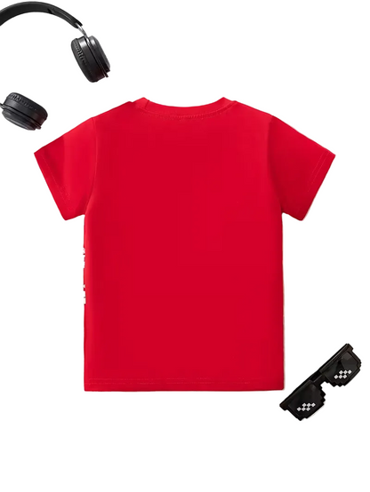 Dětské tričko s krátkým rukávem HASIČ červené