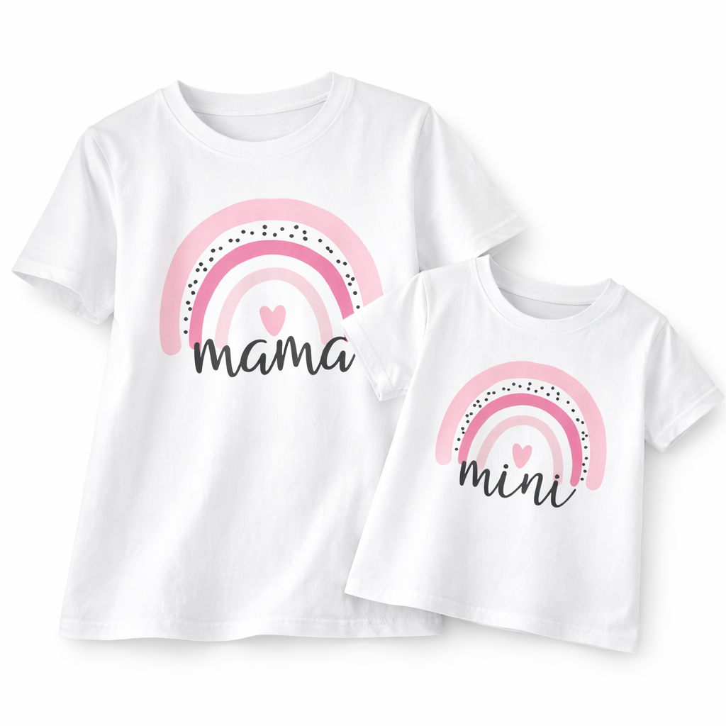 🌈 Set triček Mama & Mini – pro chvíle, které patří jen vám dvěma