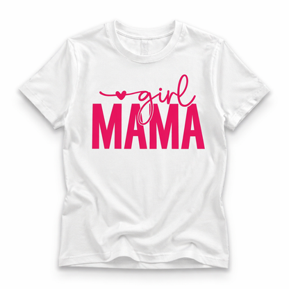 Tričko s krátkým rukávem GIRL MAMA bílé