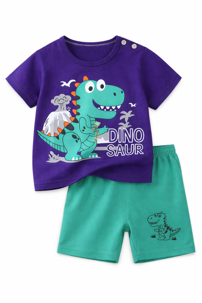 🦖 Dětské pyžámko s krátkým rukávem Dinosaurus (3 roky)