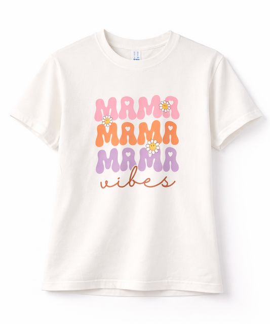 Tričko s krátkým rukávem MAMA mama MAMA vibes BÍLÁ