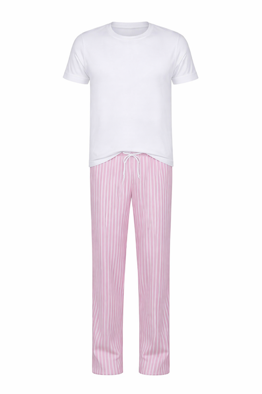 Dívčí pyžamko růžový proužek