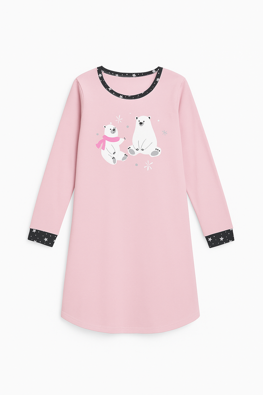 Dívčí košile lední medvěd růžová