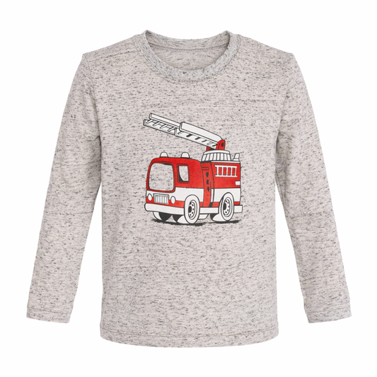 Chlapecké tričko dlouhý rukáv HASIČ šedé
