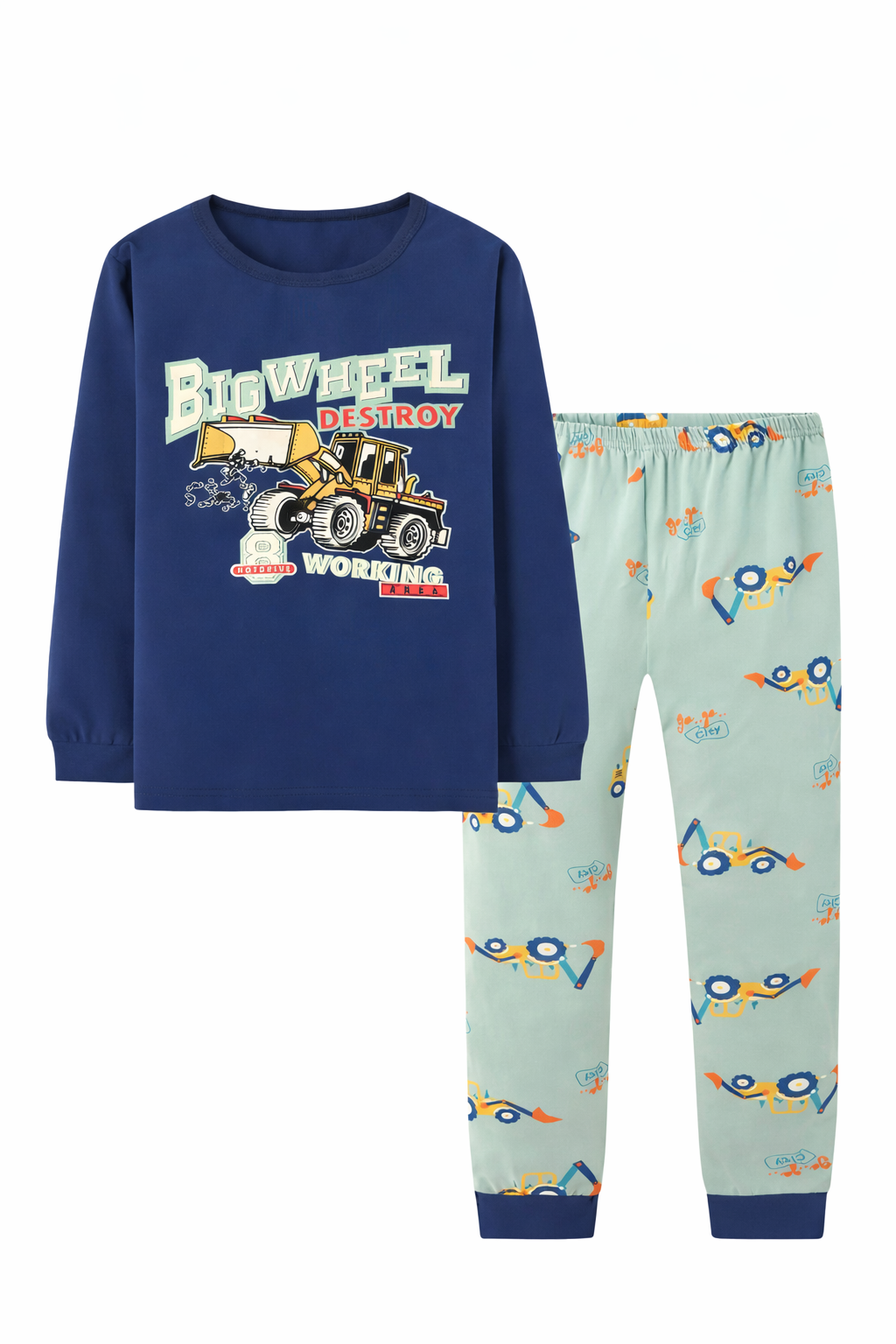 Dětské pyžamo „Bagry & stroje“ TOP