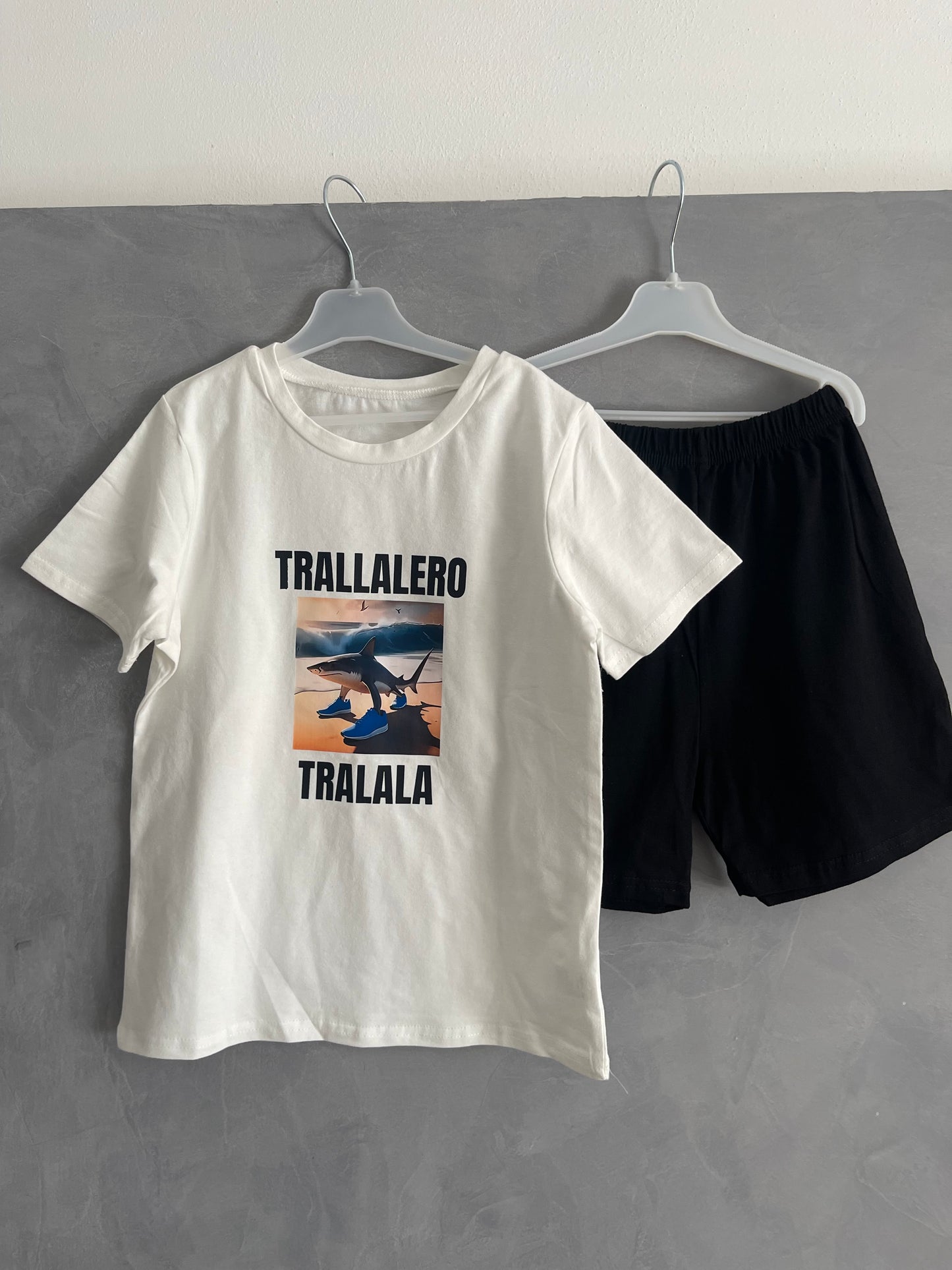 Pyžamo krátký rukáv Tralaléro Tralalá bílé