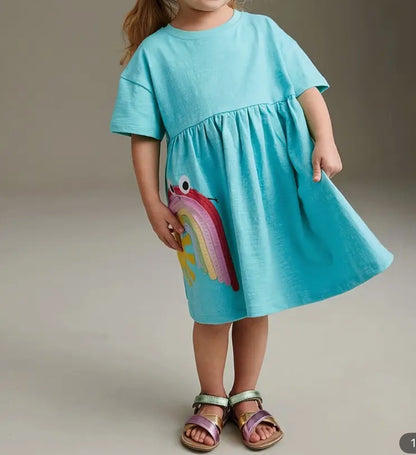 Dívčí košilka DUHA tyrkysová