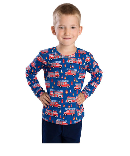 Chlapecké tričko dlouhý rukáv HASIČ modré