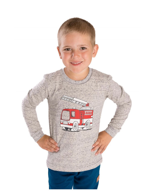 Chlapecké tričko dlouhý rukáv HASIČ šedé