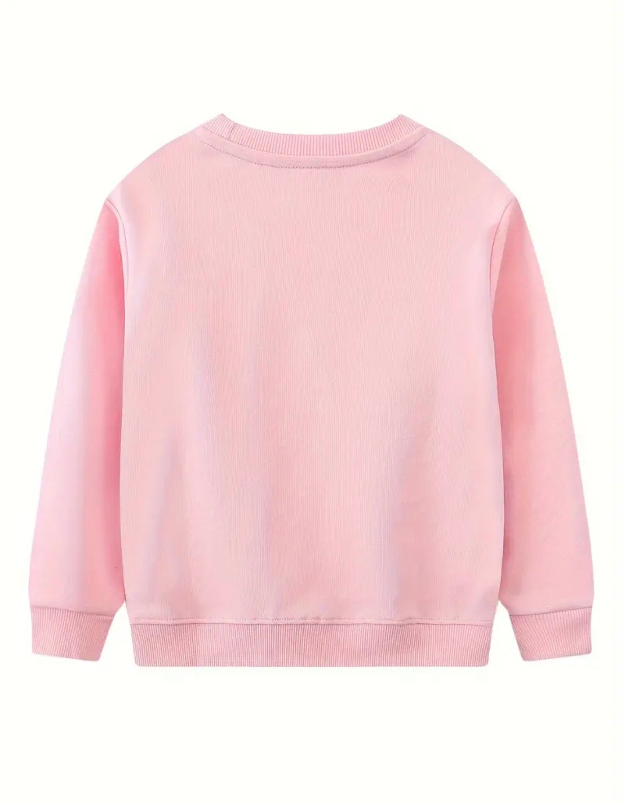 Dívčí bavlněná mikina s jednorožcem – růžová