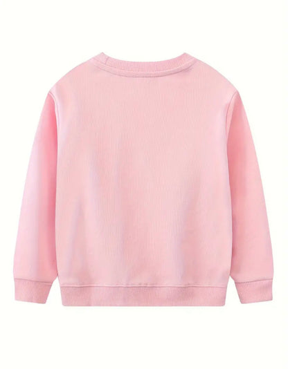 Dívčí bavlněná mikina s jednorožcem – růžová