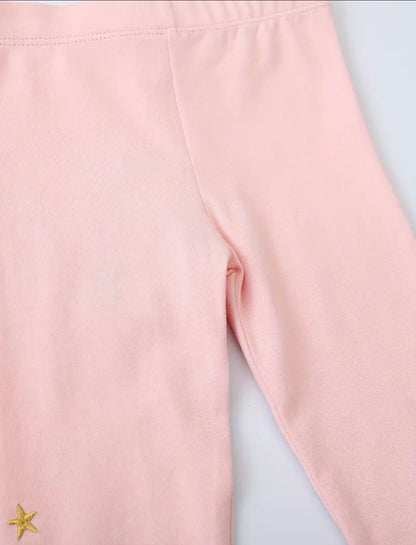 Dívčí legíny – duha & víla (růžové)