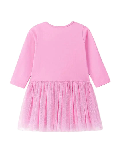 Dívčí šaty s jednorožcem růžové