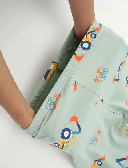 Dětské pyžamo „Bagry & stroje“ TOP