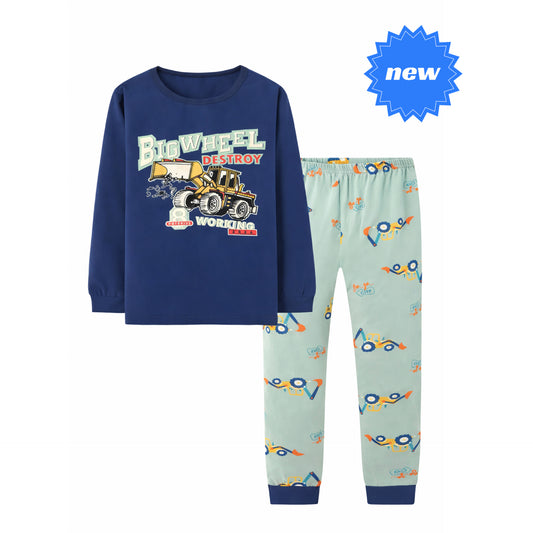 Dětské pyžamo „Bagry & stroje“ TOP