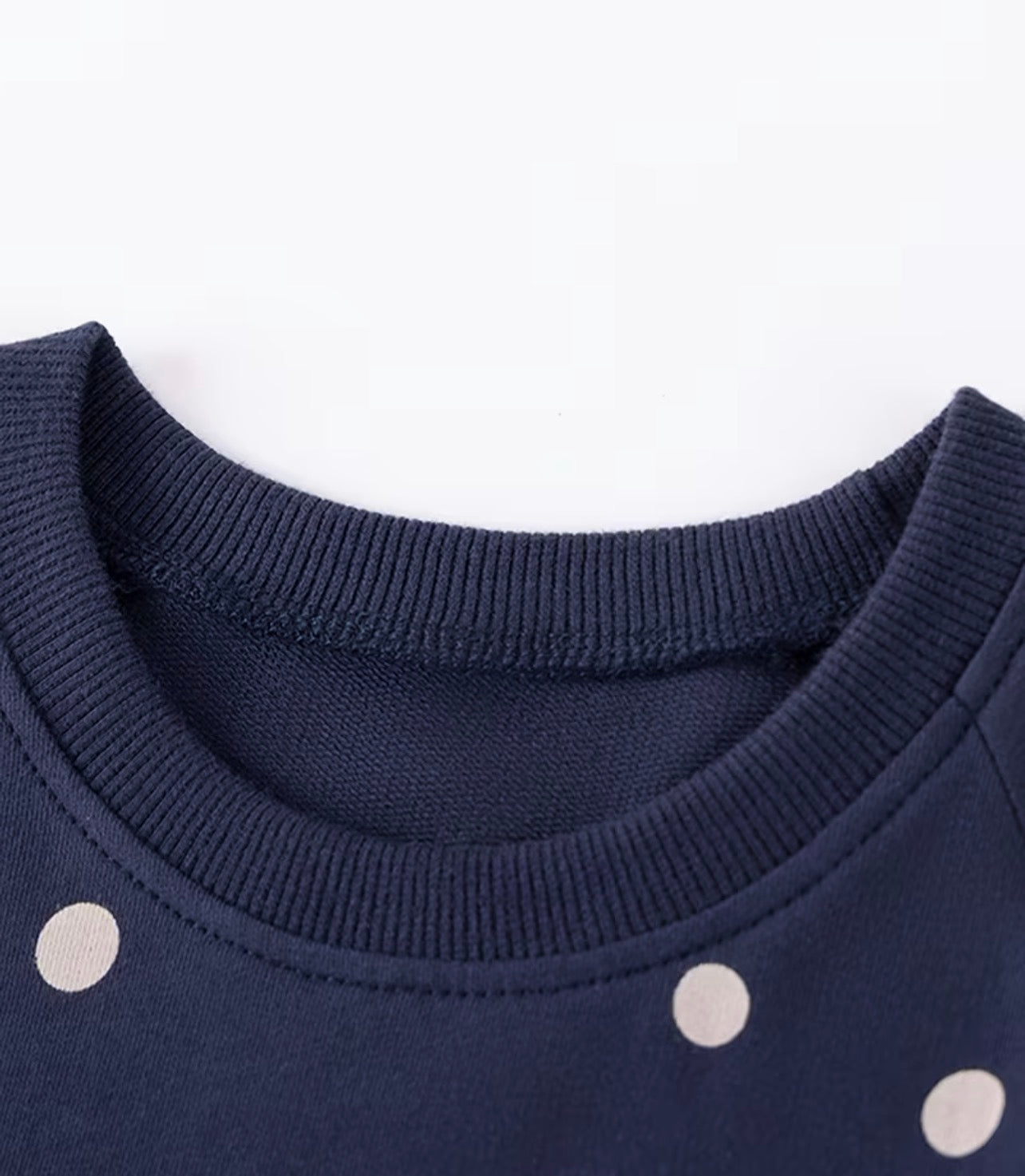 Dívčí bavlněné šaty s jednorožci – puntíkované (tmavě modré)