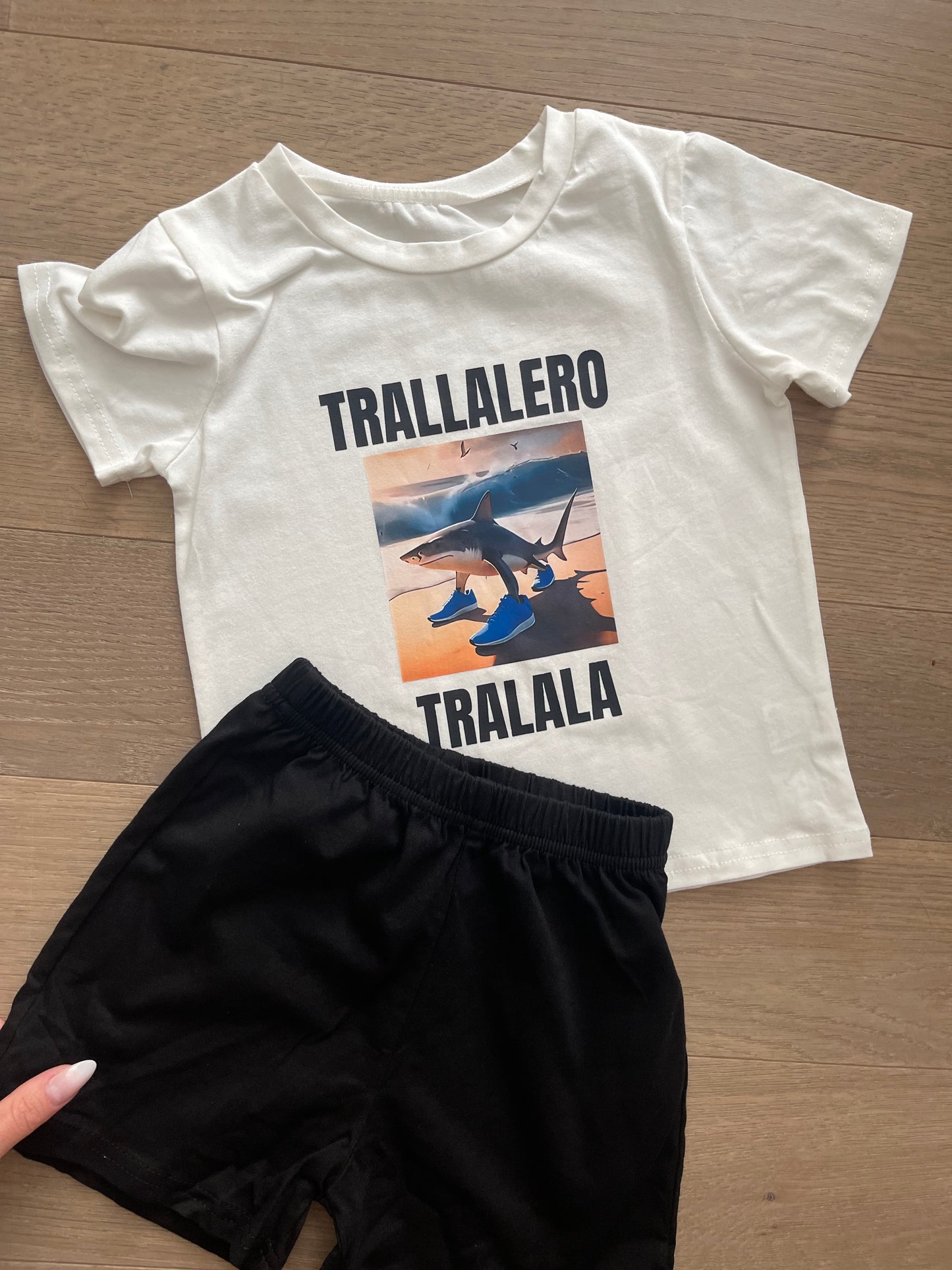 Pyžamo krátký rukáv Tralaléro Tralalá bílé