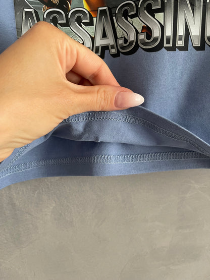 Dětské tričko s krátkým rukávem CAPPUCCINO ASSASSINO modré