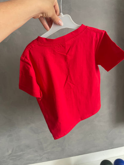 Dětské červené tričko s krátkým rukávem Cappuccino Assassino