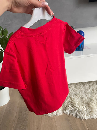 Dětské červené tričko s krátkým rukávem Cappuccino Assassino