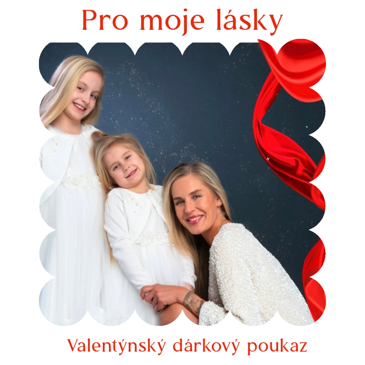 DÁRKOVÝ POUKAZ EXCLUSIVE na rodinné focení s vizážistkou VALENTÝN